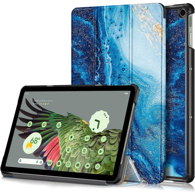 KOMI Étui pour Tablette Google Pixel 11 Pouces Sortie 2023, Étui Folio Mince, Étui Rigide Légère de Protection avec Support Multi-Angle, The Waves