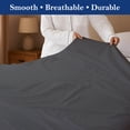 thumbnail image 5 of Cal King Flat Sheet - 100% Egyptian Cotton, 600 Thread Count Sateen Weave - Ultra-Soft, Breathable, and Cooling - Premium Hotel-Quality Top Sheet Only - (Dark Grey, Cal King), 5 of 7