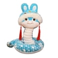 thumbnail image 2 of Juguete de peluche del año de la serpiente, muñeco de serpiente abrazable, lindo cojín de peluche de serpiente festiva. azul, 2 of 9