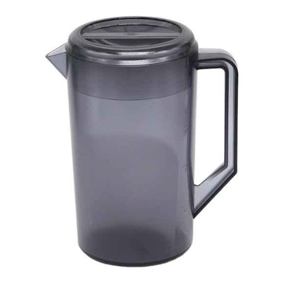 Jarra de agua para nevera, jarra, recipiente para bebidas con tapa, tetera portátil, tarro para bebidas para hogar, nevera, barbacoa, té helado, Gris