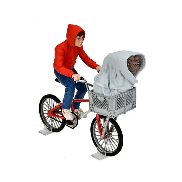Figura de Accion NECA Ultimate 40 Aniversario ET Con Elliott En Bicicleta 7 Pulgadas