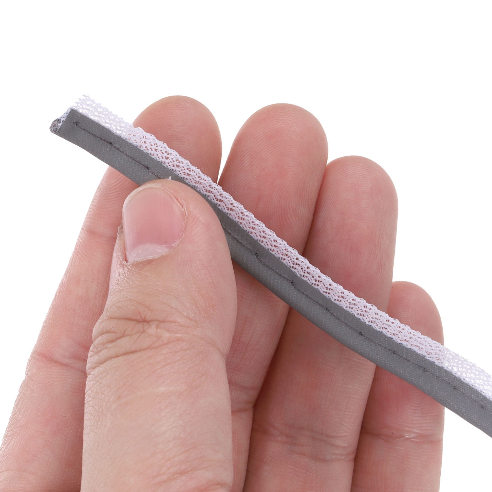 Uxcell Reflective Piping Fabric Strip Edging Braid Trim Sew on High Visibility Piping Tape for Clothing Bag Highlight Silver
