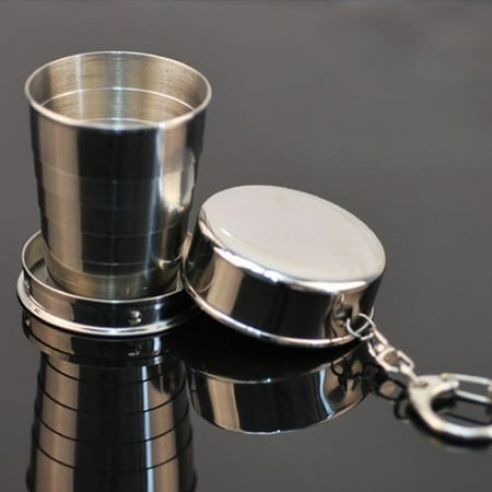 

Fattazi Emergency Steel Telescopic Shot Cup Glass Travel Collapsible Pocket Kitchen，Dining & Bar