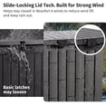 thumbnail image 3 of EAST OAK 31 Gallon Deck Box Lockable Patio Outdoor Resin Storage Box for Backyard,Black, 3 of 10