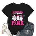 thumbnail image 4 of Cancer Awareness Shirt Women: Sunflower Pink Ribbons T-Shirt Cancer Survivor We Fight Together Warrior Short Sleeve Tee Top (Black, S), 4 of 4
