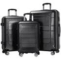 AEDILYS 3-Piece Hardside Luggage Set with TSA Lock (20"/24"/28")