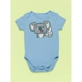 thumbnail image 3 of Cute Koala Thumb Up Bodysuit Infant -Image by Shutterstock,  6 Months, 3 of 4