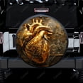 thumbnail image 2 of Mechanical Heart Design Polyester Universal Spare Wheel Tire Cover Custom Tire-Covers for Trailer RV SUV Truck Camper, 2 of 5