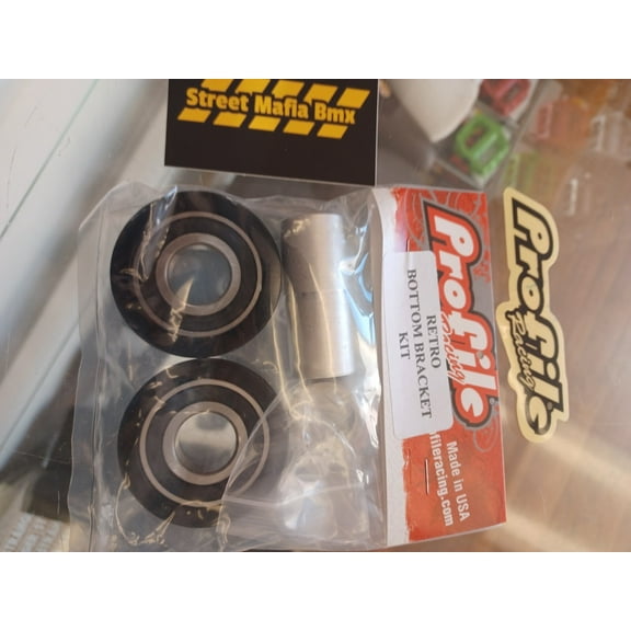 Profile BMX Bike 19mm x USA black RETRO bottom bracket KIT old new school USA BB