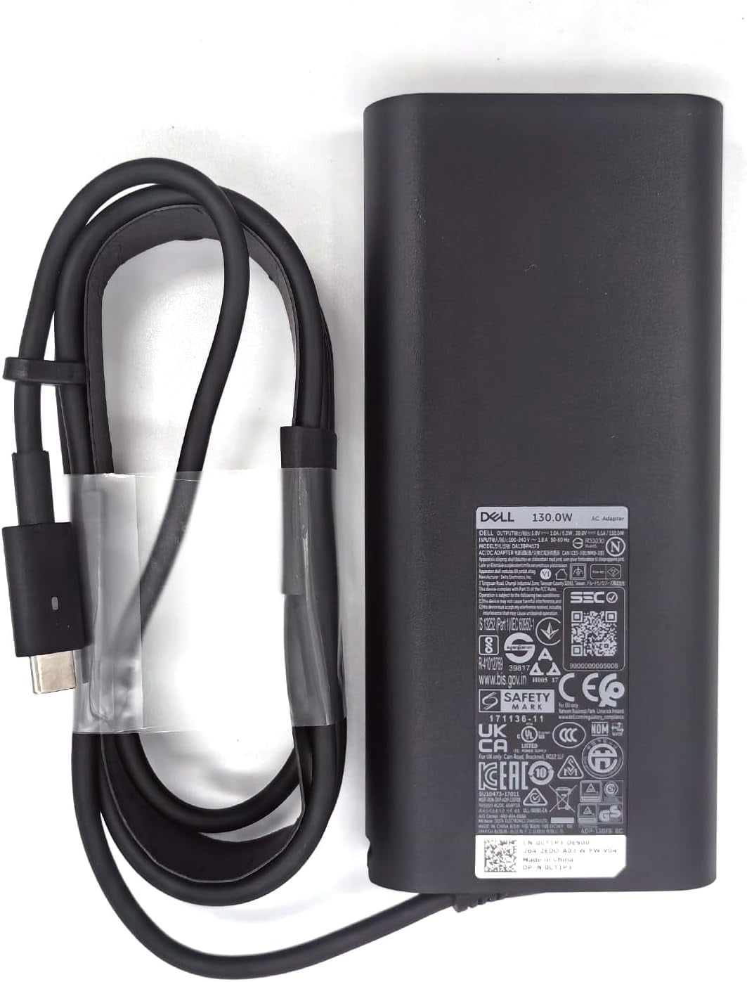 Dell Laptop Charger 130W USB Type C AC Adapter, Precision 3551 3560 3561 3570 3571 5470 5550 5560 5570 5750 5760 5770 AC Charger, Black, DA130PM170 - 07MP1P