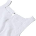 thumbnail image 5 of Amazhiyu Womens 100% Linen Summer Square Neck Sleeveless Back Keyhole Crop Tops, 5 of 8