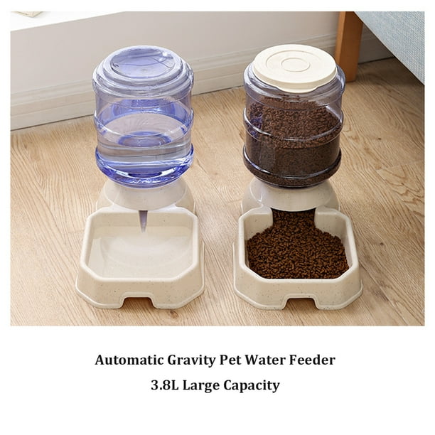 Carevas Automatic Pet Water Feeder 3.8L Gravity Dog Cat Water Dispenser  Auto Water Feeding Pet Bowl for Small Medium Dogs Cats 