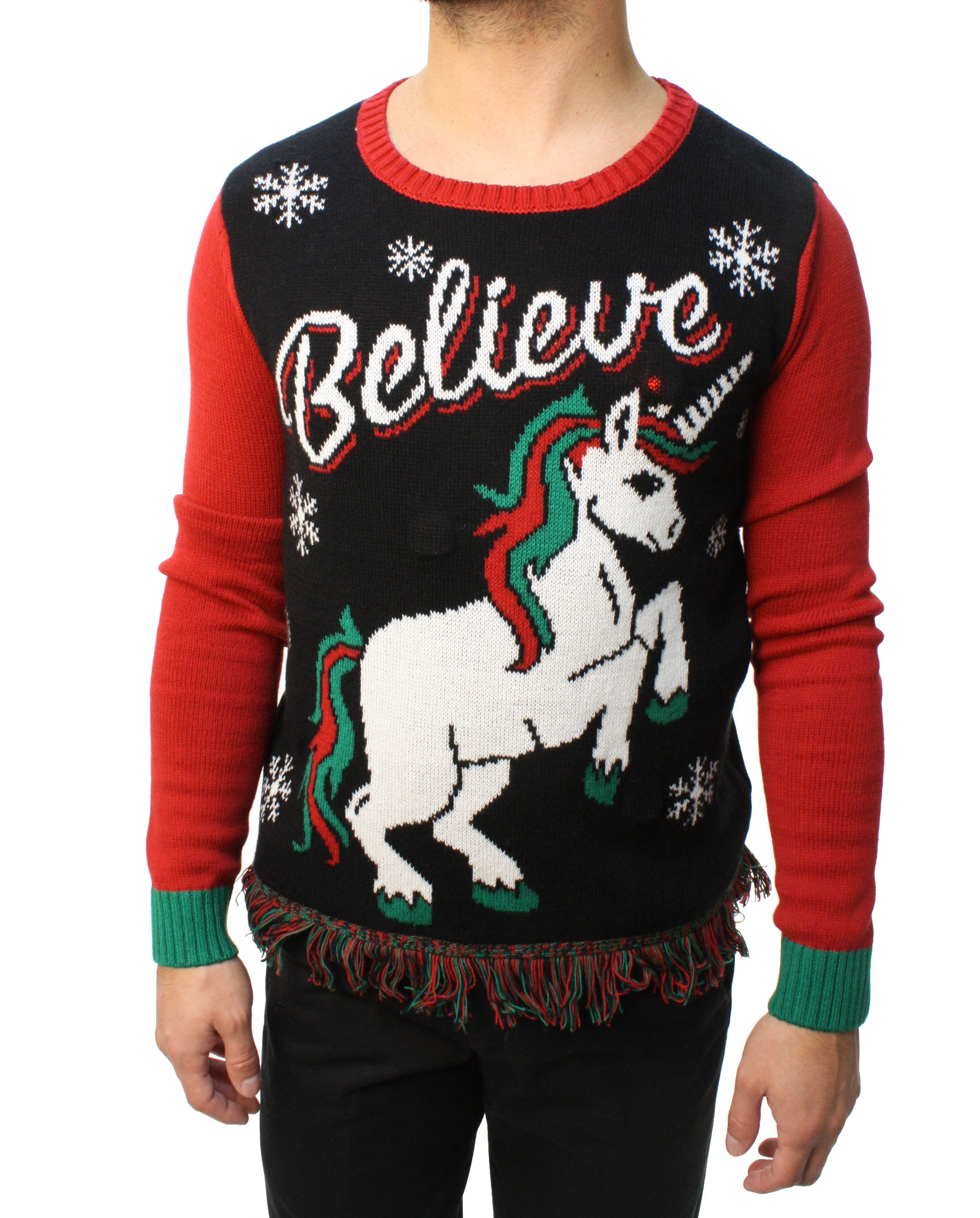 Ugly Christmas Sweater Teen Boy/'s One Night Only LED Light Up Sweater