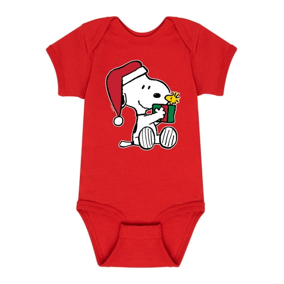 Peanuts - Holidays - Woodstock Is Snoopy's Gift - Infant Baby One Piece