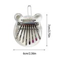 thumbnail image 3 of Fiudx Mini Piano de Pulgar, Acrílico con Teclas de Acero Al Carbono, Sonido Nítido, Portátil con Cordón y Cadena de Metal, Ideal para Regalo, 6 X 5 X 2,5 Cm., 3 of 6