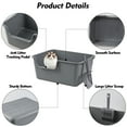 thumbnail image 4 of Yuright Plastic High Side Cat Litter Boxes with Scoops, 4 Pack Gray Open Top Litter Trays, 4 of 7
