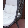 thumbnail image 4 of Linon Kipling Modern Oval Indoor Outdoor Rattan Egg Chair, Brown, 4 of 9