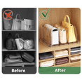 thumbnail image 4 of LLMRR Bag & Purse Organizer for Closet, Adjust able Shelf Divider for Closet, Acrylic Handbag Separators Storage Organizer, Bookshelf Separator Divider for Bedroom, Living Room, Office, Clear, 4 of 7