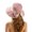 Pink, variant on BRICH Women's Bowknot Wide Brim Sun Hat Foldable 360ยฐ UV Protection Breathable Summer Travel Beach Hat Yellow One Size