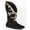 Black, variant on Ellie Shoes E-103-Alba Flat Microfiber Boot with Gold Trim Olive / 7