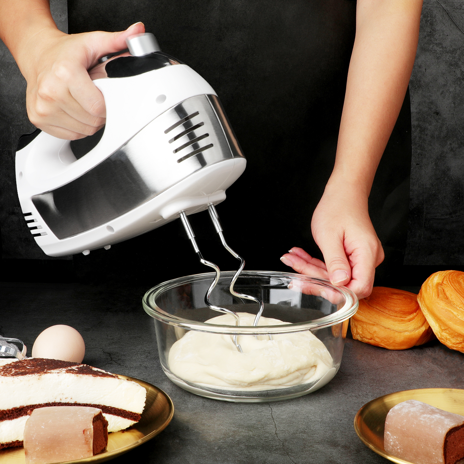Buy Hand Mixer Electric, Upgrade 5Speed Hand Mixer with Turbo,Kitchen