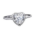 thumbnail image 1 of Trayknick Wedding Ring Heart Shape Shiny Rhinestone Creative Lady Circlet for Gift, 1 of 12