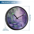 thumbnail image 3 of Voice Activated Clock with Glow Light 12 Inch Large Silent Wall Clock Battery Operated for Home Decor Water Lilies and Weeping Willows, 3 of 8