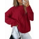 thumbnail image 3 of Suéteres de Cuello Redondo de Punto Extragrandes para Mujer Rojo XXL, 3 of 9