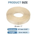 thumbnail image 2 of Bisel de Uxcell, Cinta de Chapa de Madera Pre-pegada Flexible para Bisel de Contrachapado con Adhesivo Termofusible para Restauración de Muebles Abeto 1 pulgada x 49 pies, 2 of 7