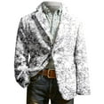 thumbnail image 4 of Men's Casual Lapel Blazer Muticolor One Button Suit Carnival Sparkly Graphic Blazers Regular Fit Sports Coats Jackets for Prom,Party,Dinner, 4 of 4