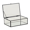thumbnail image 5 of Lume Glass & Metal Frame Storage Box - Black, 5 of 7