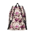 thumbnail image 2 of Picia Rose Flowers Printed Canvas Daypack - Stylish and Durable Vintage Compact Backpack - Class, Work, Travel, or Laptop Bookbag,Organized Compartments-Small, 2 of 6