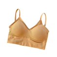 thumbnail image 4 of Blmnix Bra for Women Cami Cotton Bras Push Up Bras Bralette Yellow Spaghetti Straps Wireless bras for Women, 4 of 5