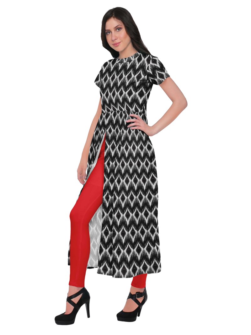 sachin and babi light blue dress Ribbed Turtleneck Tunic Sweater Dress with Slit Black / Large