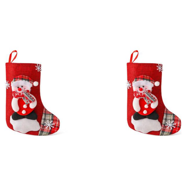 Billuyoard Calcetín de Navidad Bolsa de regalo de Navidad Decoración de adorno de tela no tejida Type3 NO3