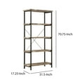 thumbnail image 2 of Rustically designed Wood Bookcase With 4 Open Shelves in Black Frame, 2 of 5