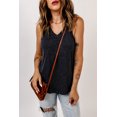 thumbnail image 2 of ABPHQTO Camiseta sin mangas negra con cuello en V y espalda cruzada para mujer con bolsillo, 2 of 5