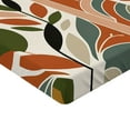 thumbnail image 2 of Ambesonne Monstera Fitted Sheet, Abstract Mid Century Boho, Twin Size, Beige Green and Burnt Orange, 2 of 3