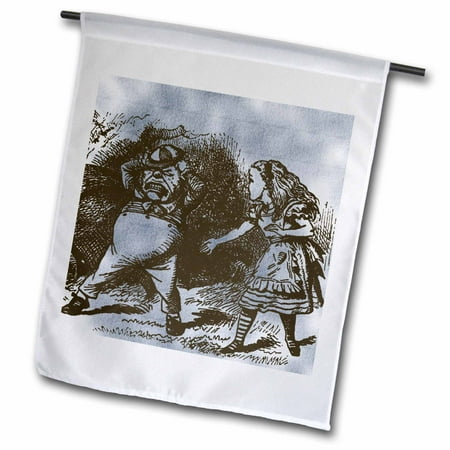 Alice in Wonderland Tweedle Dee and Dum Vintage 18 x 27 inch Garden Flag fl-110213-2