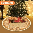 thumbnail image 5 of YIFUNIN 120cm Gingerbread Man Christmas Tree Skirt Craft Christmas Decorations with Cartoon Design for Home Party, 5 of 6