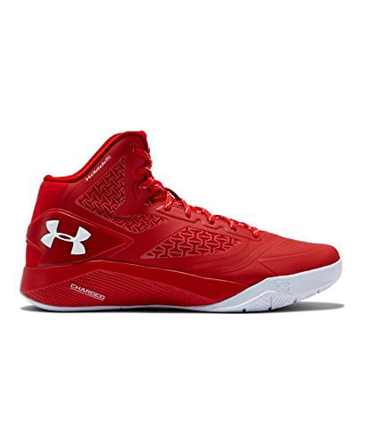 red and blue under armour shoes