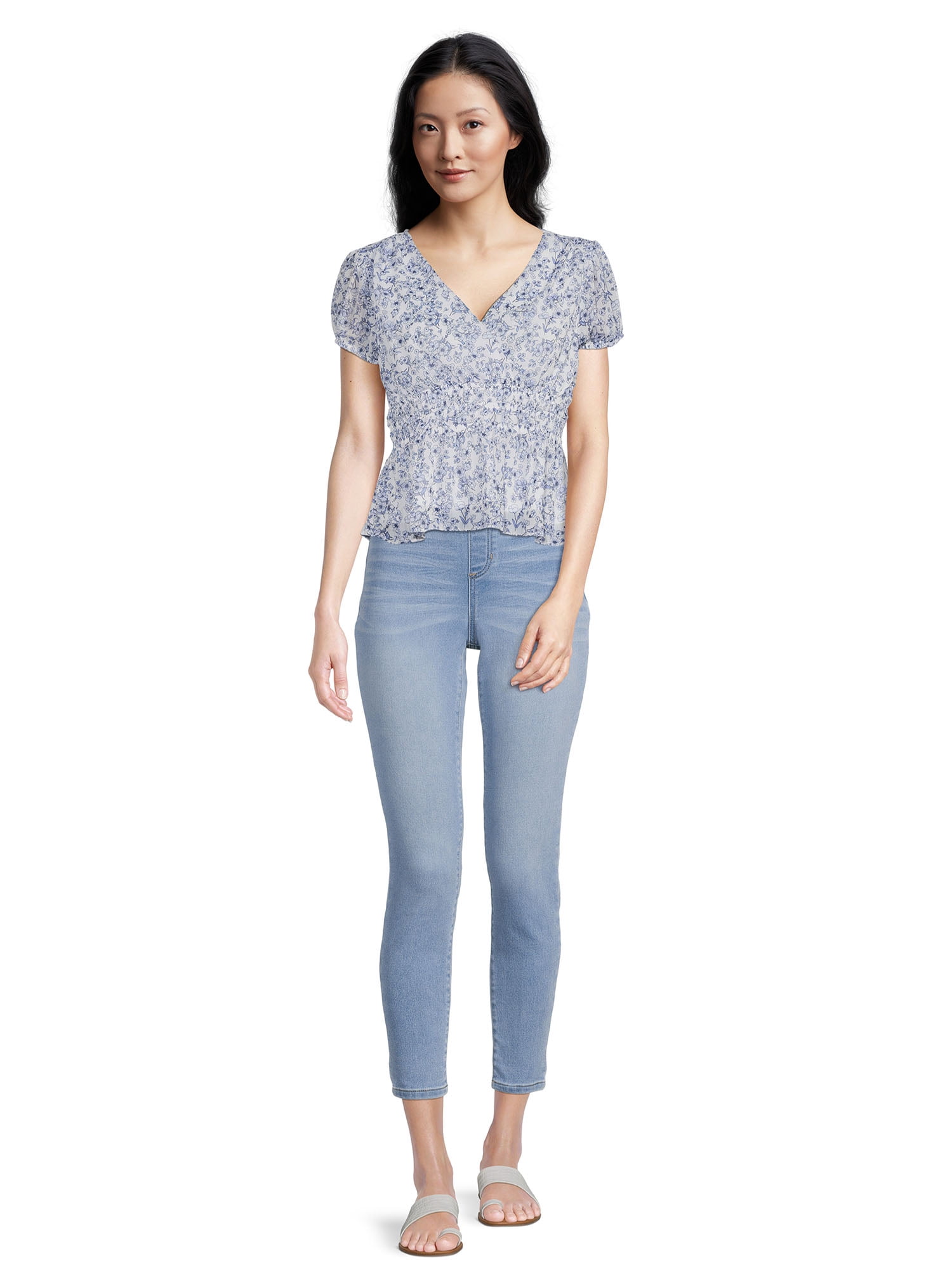 chiffon surplice top