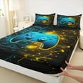 thumbnail image 3 of Homewish Gamepad Gaming Full Size Sheets,Modern Video Game Bed Sheets,Blue Yellow Black Sheet Sets For Kids,Luxury Bedroom Decor,4pcs, 3 of 7