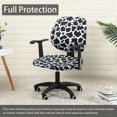 thumbnail image 4 of Office Chair Cover Stretchable Computer Desk Chair Seat Covers 2 Piece Waterproof Swivel Chair Protective Slipcover, 4 of 6
