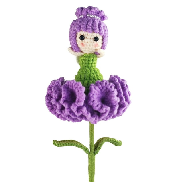 Bouquet Crocheté à la Main Œillet Fée Fini pour Arrangement Floral Maison DIY