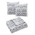 thumbnail image 5 of Morgan Home Fashions Prints 3 Pack Decorative Pillows & Throw - Blue New with box/tags, 5 of 5