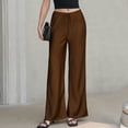 thumbnail image 5 of Levmjia Women's Satin Wide Leg Pants High Waisted Lounge Pants with Pockets Adjustable Drawstring Casual Trousers for Evening, 5 of 8