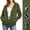 #0176-Army Green, variant on Women's Waterproof Hooded Windbreaker Jacket Lightweight Outdoor Raincoat with Pockets for Hiking Travel