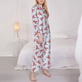 thumbnail image 3 of Disketp Cartoon Lobsters 1 Pajamas Set Long Sleeve Sleepwear Womens Button Down Nightwear Pj Sets-{designName}-Large, 3 of 7
