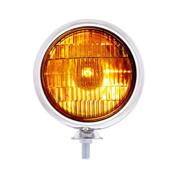 United Pacific 6V Vintage Chrome Luz antiniebla Lente ámbar OE C364009